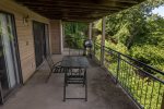 BALCONY WITH GAS GRILL & SEATING FOR 3